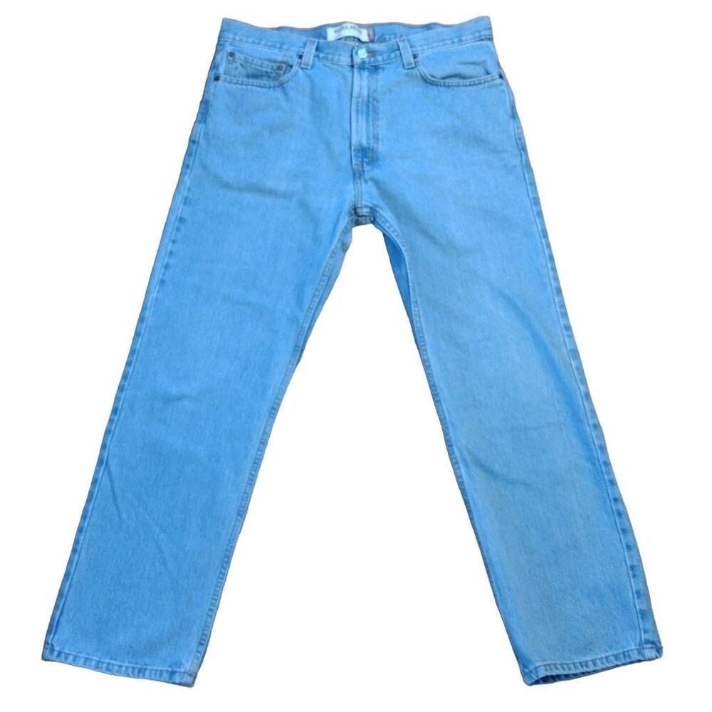 Levi's 505 Regular Straight Fit Blue Jeans 36 x 30
